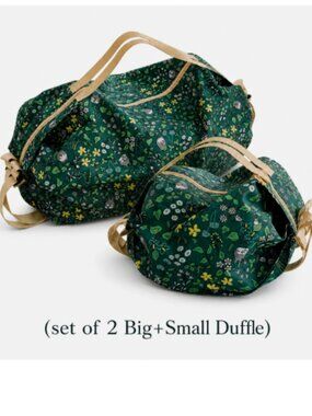 NWT (Set of 2) XL & S Foldable Travel Duffle Cross Bag Boston Satchel Carry On